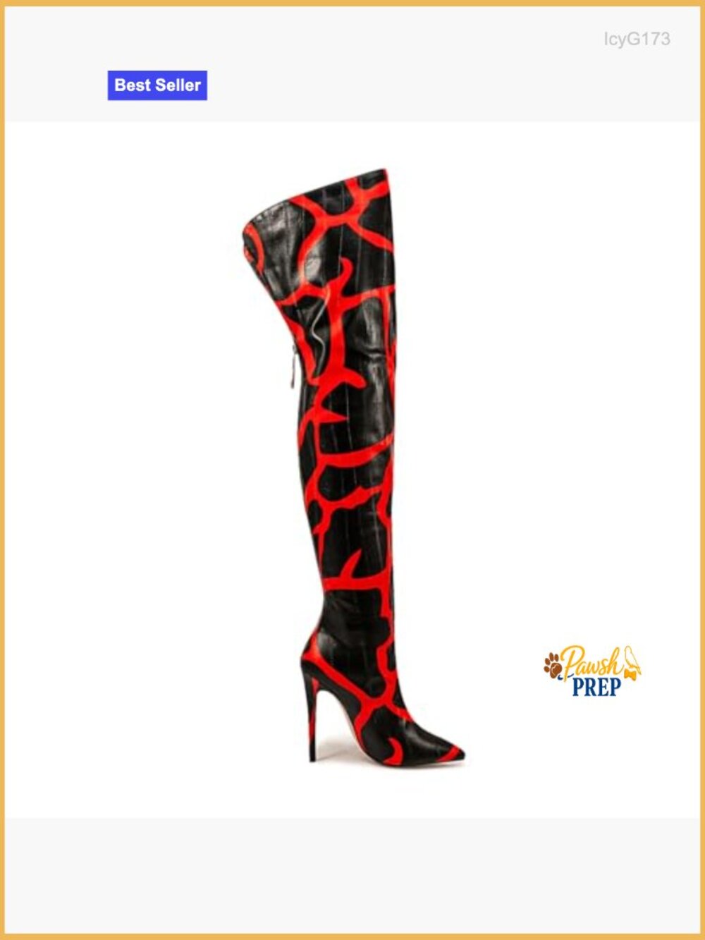 Thigh High Boots Over the Knee Stiletto Heel Pointed Toe Back Zipper Animal - Picture 3 of 7